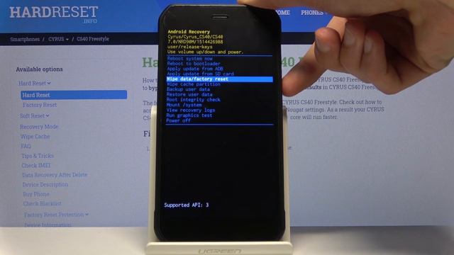 How to Hard Reset CYRUS CS40 - Factory Reset by Recovery Mode смотреть онлайн