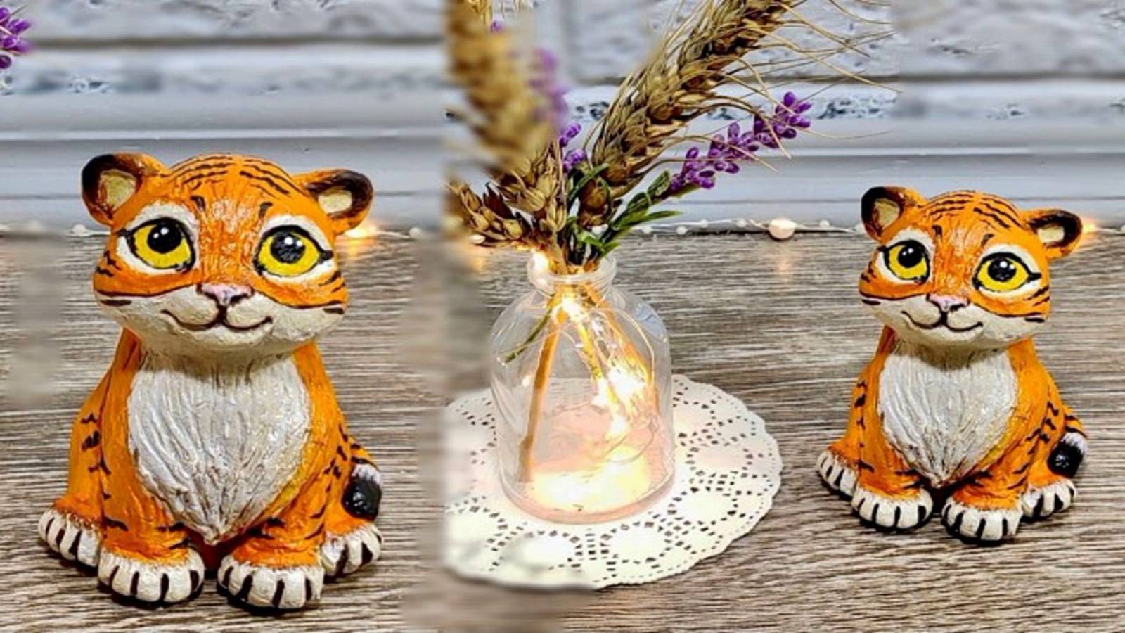 Тигрёнок из папье-маше. DIY. смотреть онлайн