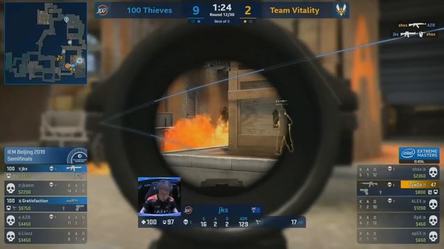 CS:GO - Team Vitality vs 100 Thieves - Inferno - IEM Beijing 2019 смотреть онлайн