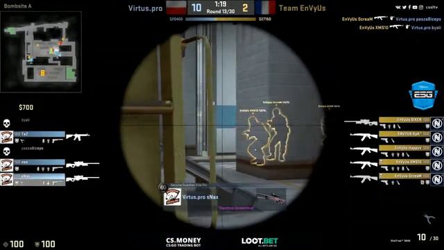 Virtus Pro рвут Envyus на ESG Tour Mykonos / CS:GO смотреть онлайн