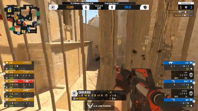 Solid vs. Fluxo - Map 1 [Mirage] - ESL Challenger League S47 - SA смотреть онлайн