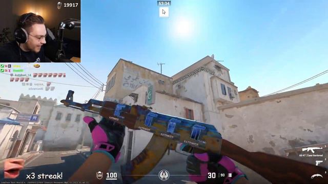 ohnePixel checks out most expenisve skin in CS2 - AK-47 Blue Gem 4x Kato 14 Titan Holo смотреть онлайн