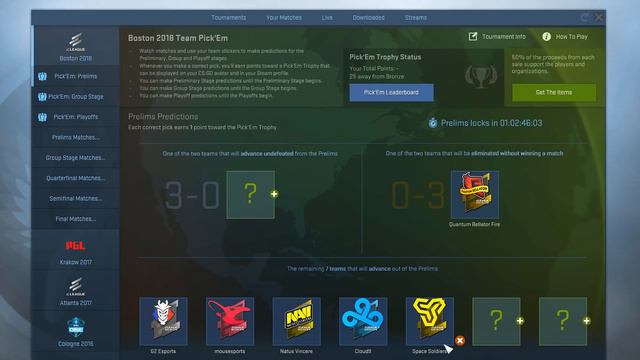 CS:GO - Apostas Pick'Em Challenge (Major Boston 2018 - Fase Preliminar) #57 смотреть онлайн