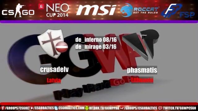 NEO CS:GO Autumn Cup 2014 crusadelv vs. phasmatis BO3 - 2 / 2 смотреть онлайн