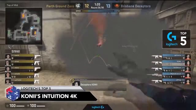 W5 CS:GO - Logitech #PlayAdvanced Top 5 Moments смотреть онлайн