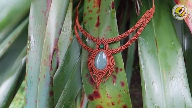 Macrame by Afeng： 2021-29｜Macrame Tutorial｜Macrame Necklace｜Deep into summer｜编绳｜DIY｜ смотреть онлайн