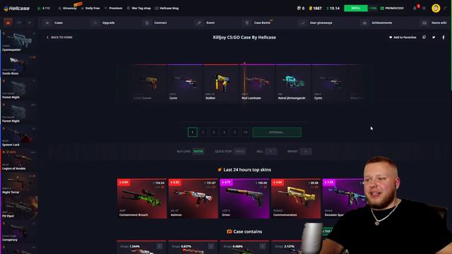CAN I GET A $22 M4 HOT ROD ON HELLCASE!?? (CS2 Case opening) смотреть онлайн