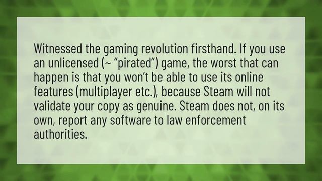 Will steam detect pirated games? смотреть онлайн