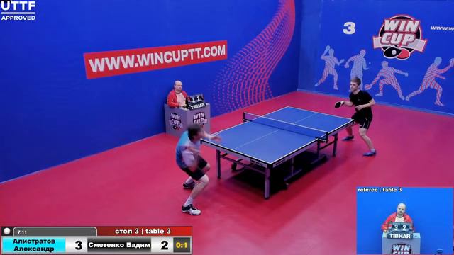 Алистратов Александр 0-3 Сметенко Вадим Турнир Восток 5 WIN CUP 20.10.20 Зал 3 смотреть онлайн