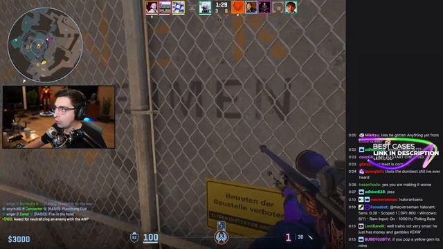 twitch reacts to Shroud AWP noscope jump kill! (CS2) смотреть онлайн