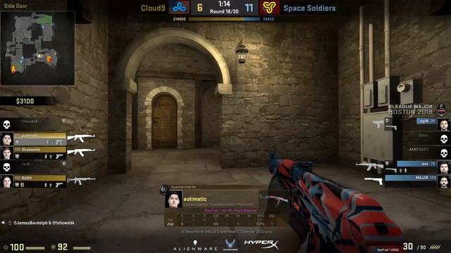 ELEAGUE Boston 2018 CS:GO | Group Stage Lower Group Match 1 | Space Soliders vs Cloud9 смотреть онлайн