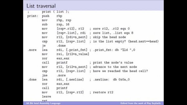 64 Bit Intel Assembler for Linux Course: Data Structures (12 and 13 of 14)
