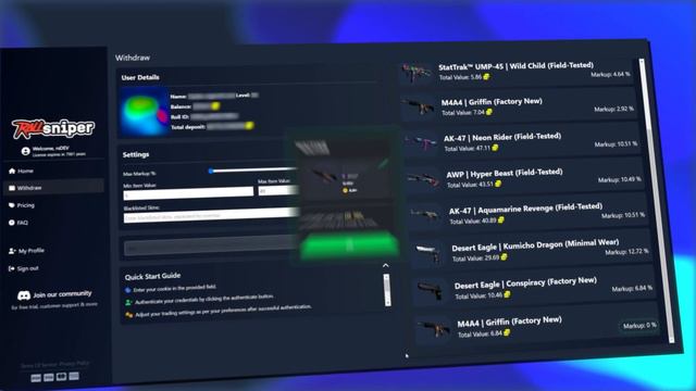 RollSniper - CSGORoll Withdraw Bot