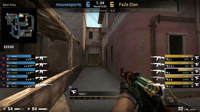 CS:GO POV Demo Twistzz (29-15) FaZe vs mousesports (Mirage) смотреть онлайн
