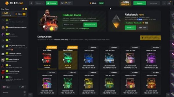 Earn FREE CS2 Skins on Clash.gg