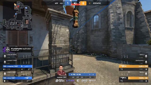xsepower VAC Wallbang! | Ecstatic vs K23 | Funspark ULTI Finals 2021 смотреть онлайн