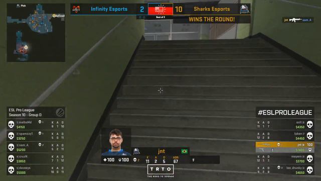 CS:GO - Infinity Esports vs. Sharks Esports [Nuke] Map 1 - Group D - ESL NA Pro League Season 10 смотреть онлайн