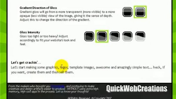 QuickWebCreations - Web 2.0 Graphics For Your Blog Review
