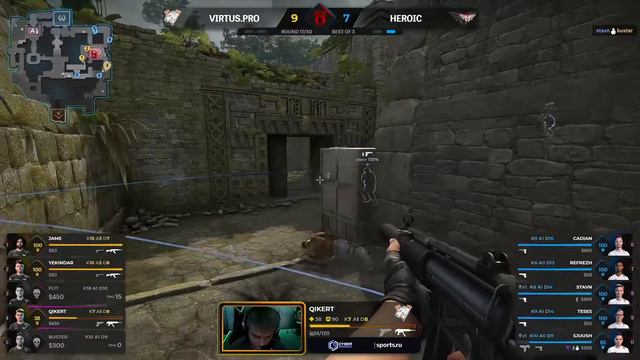 Virtus Pro vs Heroic (BO3, map 2, Ancient) PGL Major Stockholm 2021 | Плей-офф | CS GO смотреть онлайн