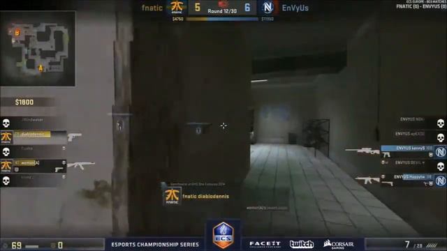 Fnatic vs EnVyUs CS:GO Esports Championship Series [3/5/16] [Mirage] Map1 BO3 смотреть онлайн