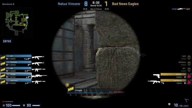 CS:GO POV Demo NaVi S1mple (25/6) vs Bad News Eagle (de_ancient) @ IEM Rio Major 2022 смотреть онлайн