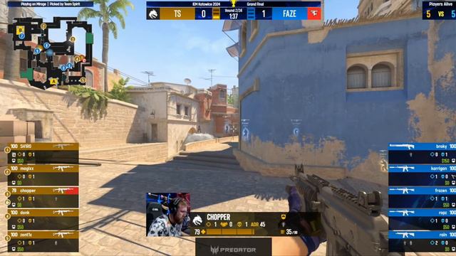 chopper vs Wall (lose) - IEM Katowice 2024 смотреть онлайн