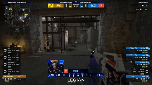 NAVI Vs FAZE. ФИНАЛ! IEM Cologne 2022. ПЛЕЙ-ОФФ. NAVI CSGO