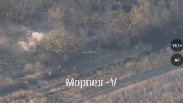 Штурм опорного пункта противника бойцами отряда 