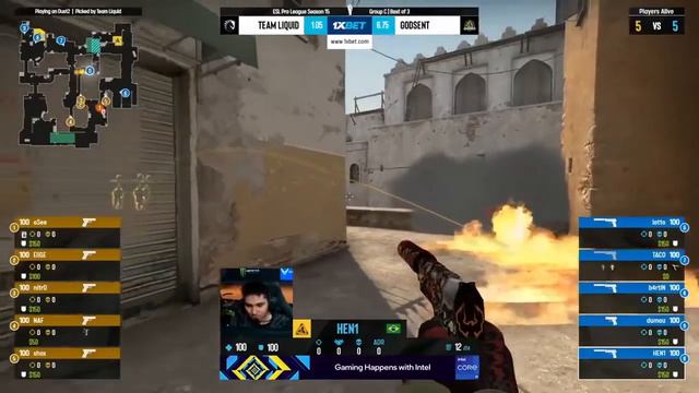 Liquid vs GODSENT ESL Pro League 15 CSGO смотреть онлайн