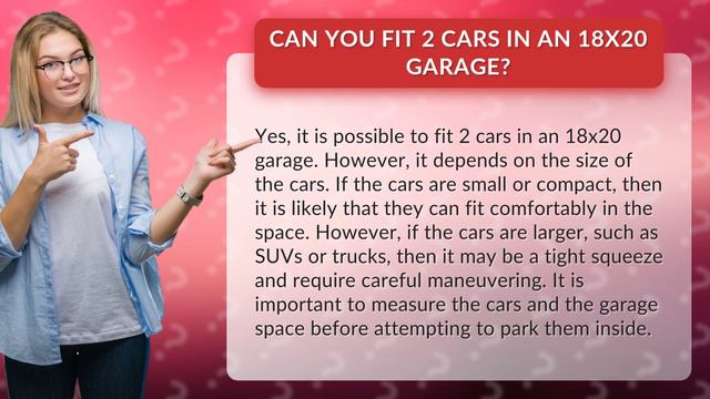 Can you fit 2 cars in an 18x20 garage? смотреть онлайн