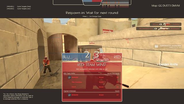 TFGO Dust2 Gungame Gameplay [TF2 VScript] смотреть онлайн