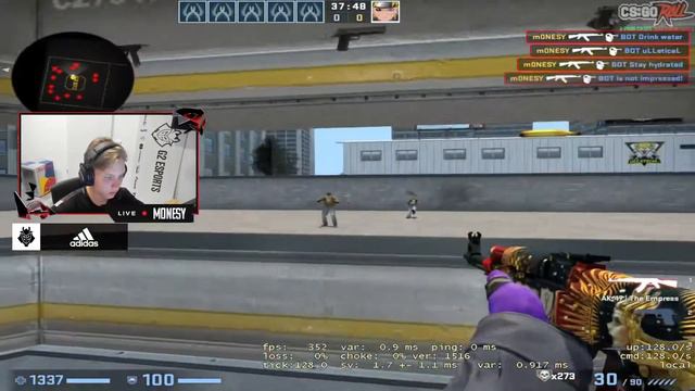 MONESY Plays AIM_BOTZ / Excerpt From The Stream / MONESY WARMUP (CS:GO)