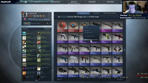 Souvenir AWP Dragon Lore Factory New Unboxing! (CS GO Skins)