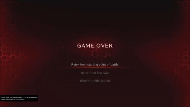 CRISIS CORE –FINAL FANTASY VII– REUNION GAME OVER SCREEN 2 смотреть онлайн