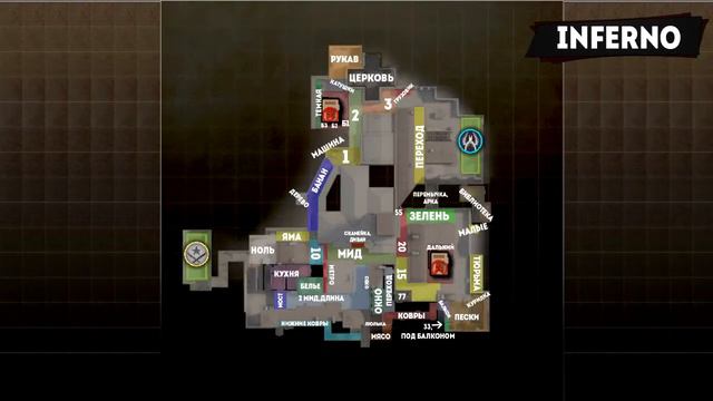 Обозначения на популярных картах в CS:GO смотреть онлайн