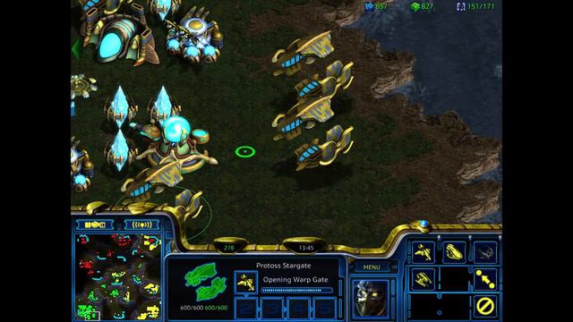 Starcraft Broodwar: Remastered - 4v4 on Big Game Hunters - protoss air battles смотреть онлайн
