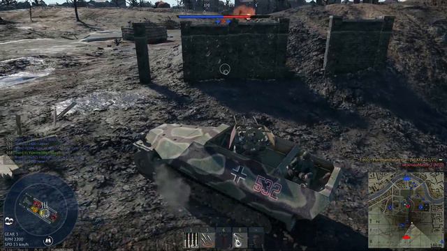 War Thunder Realistic Battle Sd.Kfz.251/21 German Drive By смотреть онлайн
