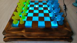 Изготовление шахматной доски из эпоксидки! Своими руками! Из дуба.