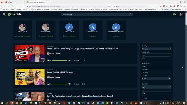 I have my new computer and the Aussie Cossack is on Rumble смотреть онлайн