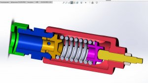 Создание вида с разнесенными частями механизма в SolidWorks.
