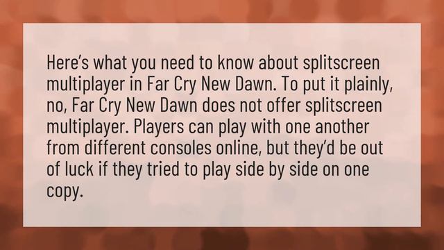 Is Far Cry New Dawn 2 players? смотреть онлайн