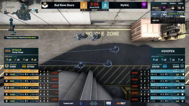 Bad News Bears vs Mythic | Map 2 Nuke | Dreamhack Open September смотреть онлайн