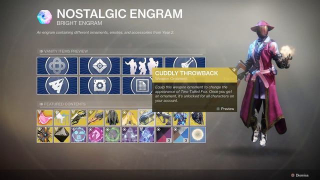 Destiny 2 Shadowkeep Nostalgic Engram Preview Gear Sparrow List смотреть онлайн