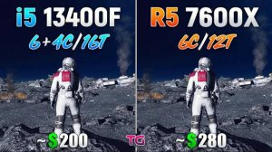 Core i5 13400F vs Ryzen 5 7600X - Test in 10 Games