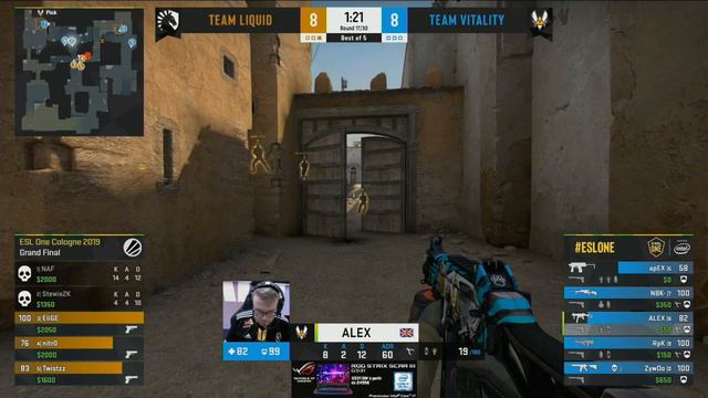 CS:GO - Team Vitality vs Team Liquid - Dust2 - ESL One: Cologne 2019 смотреть онлайн