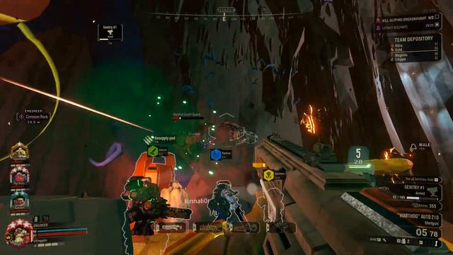 Deep Rock Galactic - Engineer Hazard 5 Dreadnought Elimination (Twitch Integration Mod) смотреть онлайн