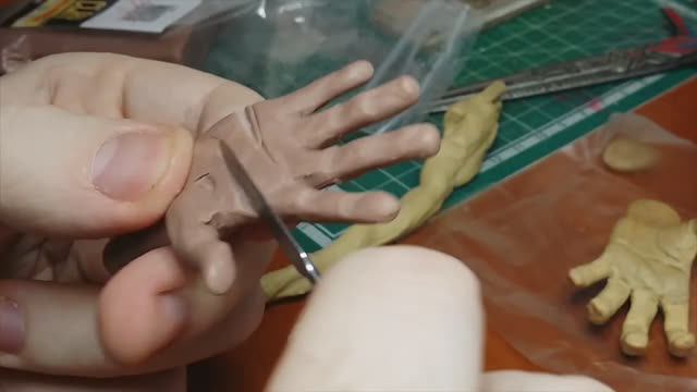 Лепка из пластилина руки. Жесткий пластилин Monster clay. смотреть онлайн