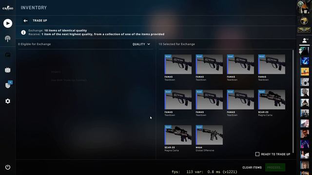 CS:GO Control Collection trade up смотреть онлайн