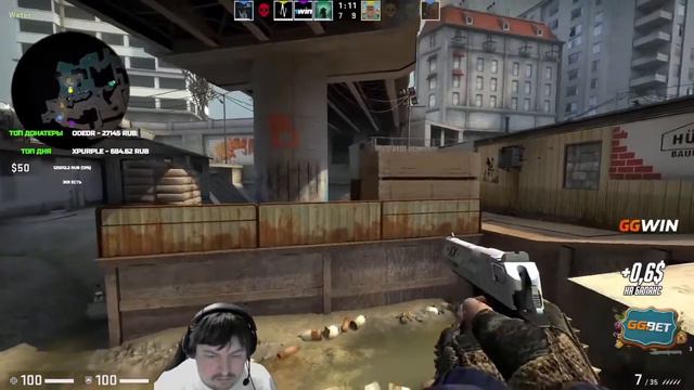 DOSIA И S1MPLE ПОТНЫЙ Overpass !CSGO