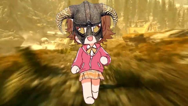 МИО ХОНДА ИССЛЕДУЕТ СКАЙРИМ Mio Honda - Step! Mio Dovakin Skyrim Run